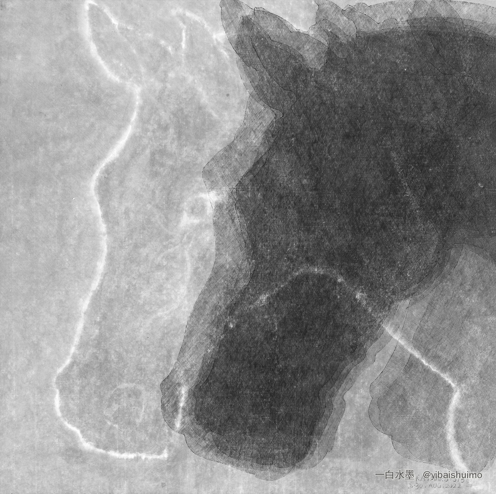 Le Cheval, 2023 — Encre sur papier